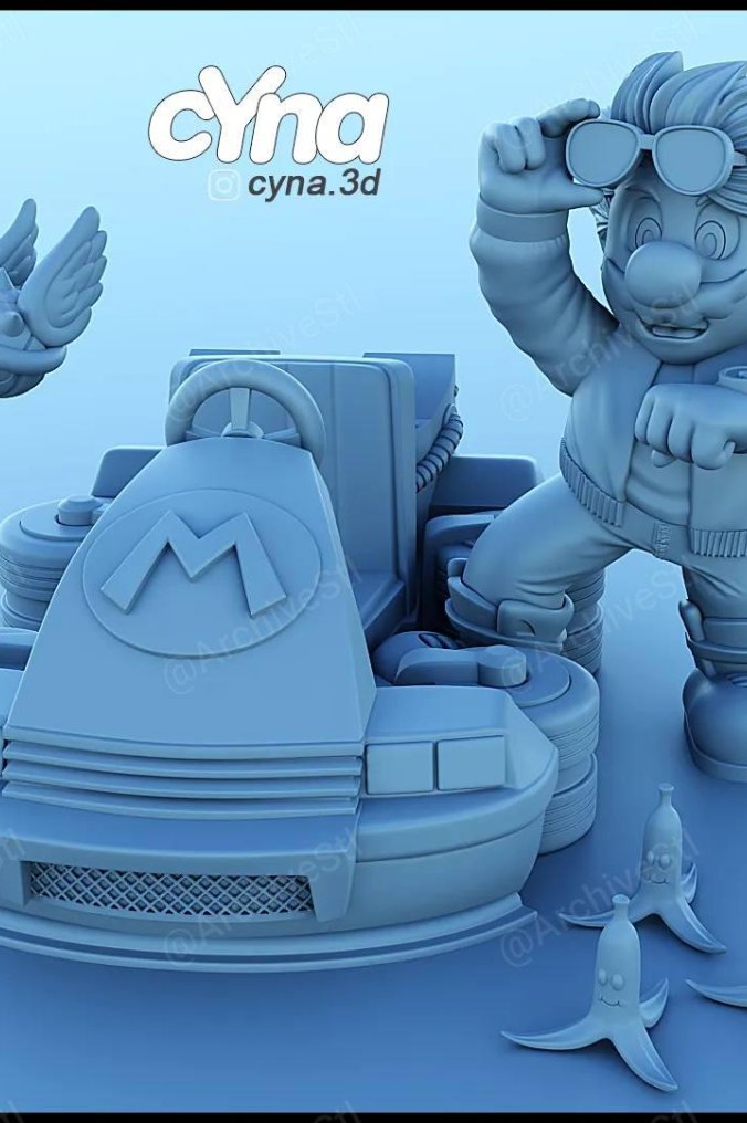 超级马里奥（Mario）卡丁车 3D打印图纸